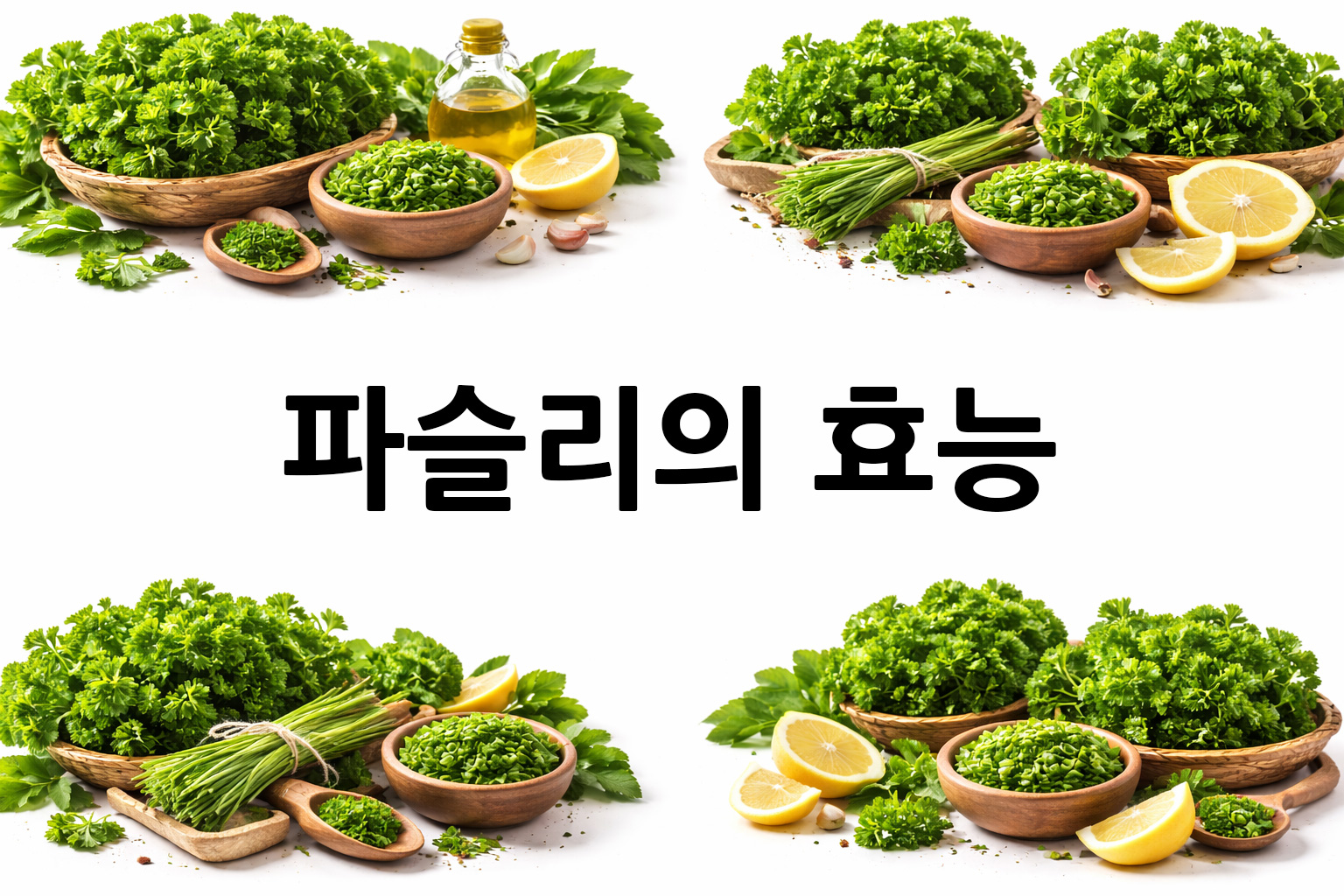 흰 배경의 파슬리 상·하단 띠 이미지, 가운데 텍스트 공간 비움