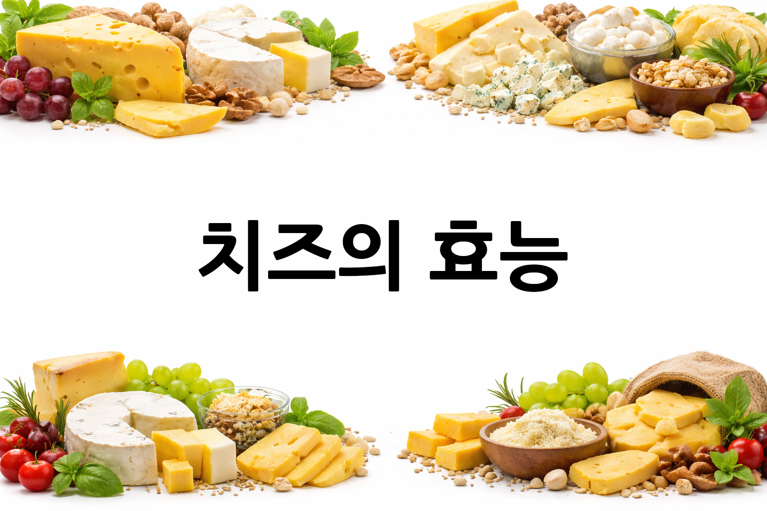 흰 배경의 치즈 상·하단 띠 이미지, 가운데 텍스트 공간 비움