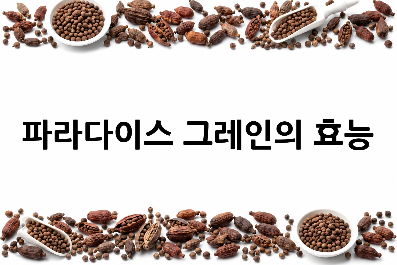흰 배경의 파라다이스 그레인 상·하단 띠 이미지, 가운데 텍스트 공간 비움