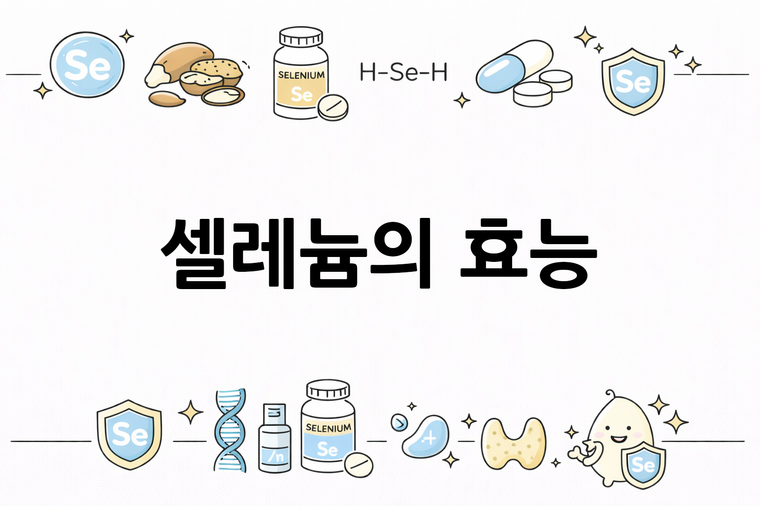 흰 배경의 셀레늄 관련 미니멀 벡터 아이콘 이미지, 중앙 텍스트 공간 비움