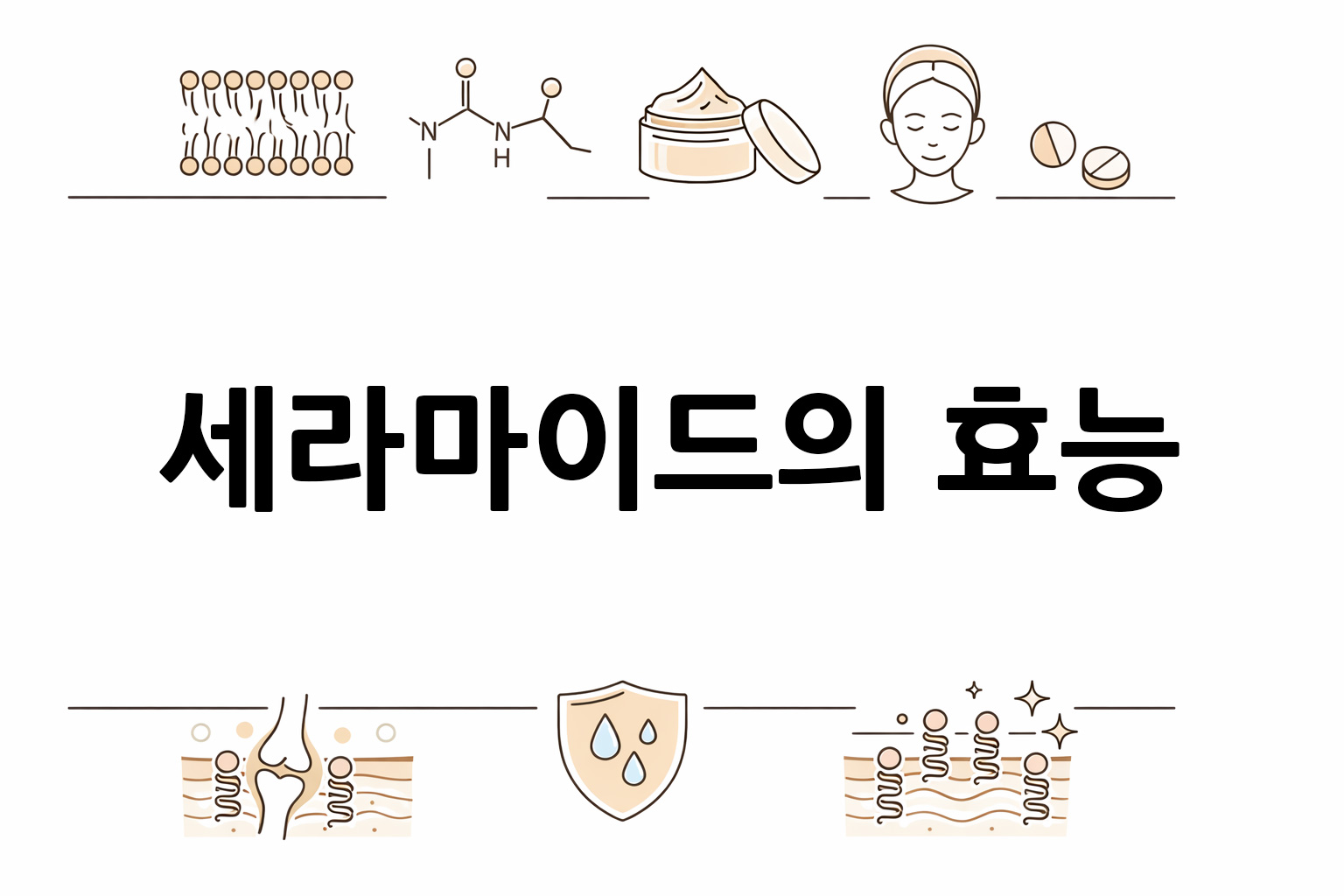 흰 배경의 세라마이드 관련 미니멀 벡터 아이콘 이미지, 중앙 텍스트 공간 비움